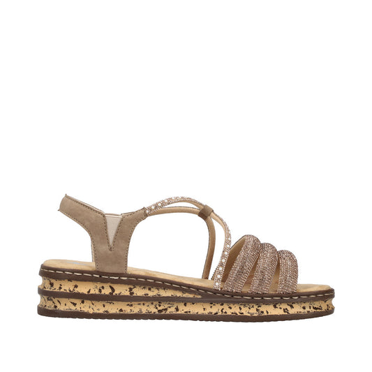 Rieker 62977-90 Copper Shell Sandals