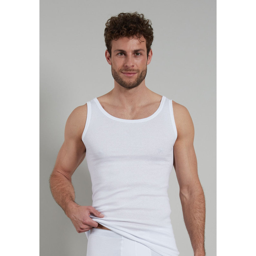 Götzburg 646441 1 White Round Neck Singlet 2 Pack