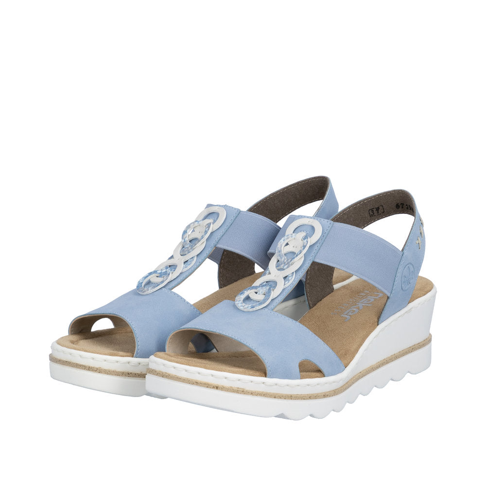 Rieker 67498-10 Aqua Blue Sandals