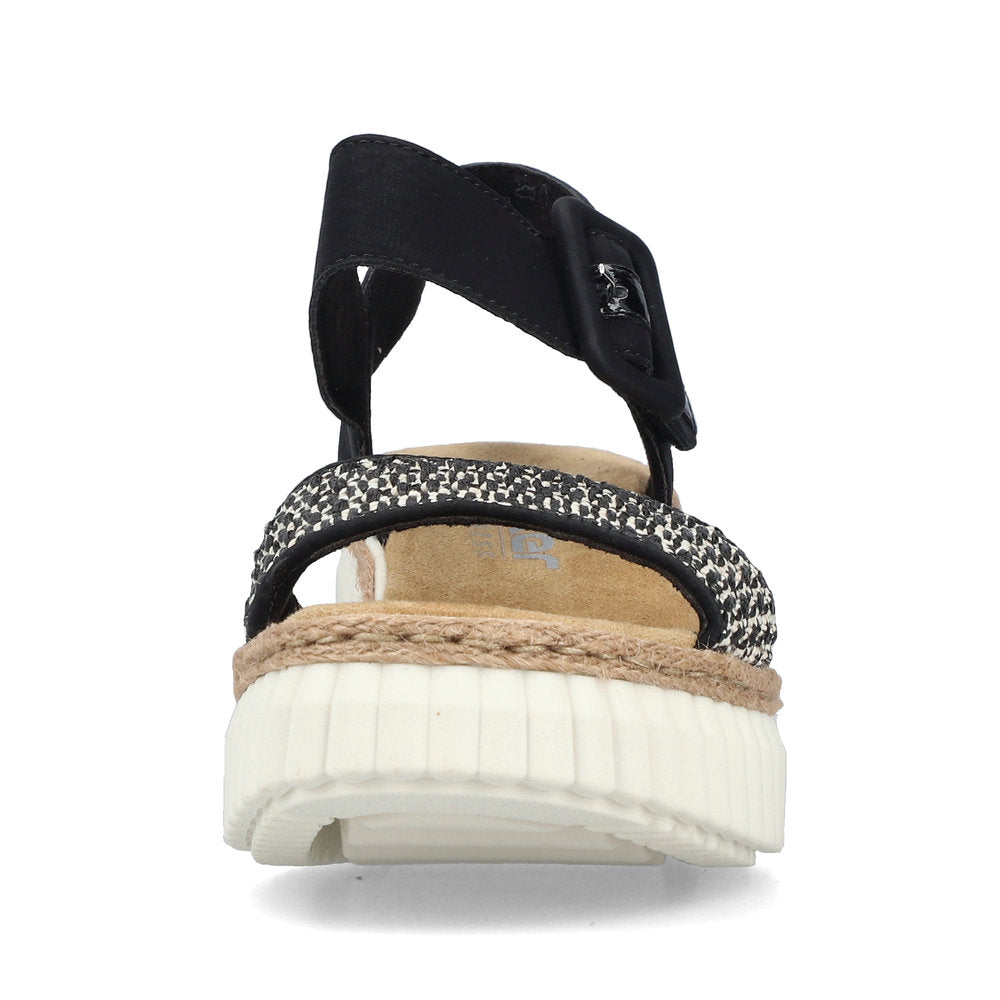 Rieker 69176-00 Black Sandals