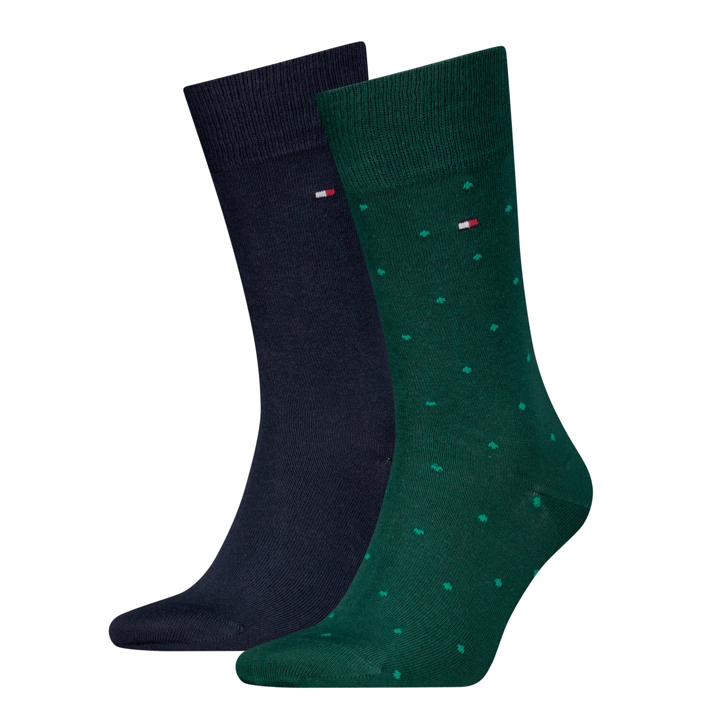 Tommy Hilfiger 701230780 007 Dark Green 2 Pack Dot Socks