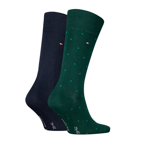 Tommy Hilfiger 701230780 007 Dark Green 2 Pack Dot Socks
