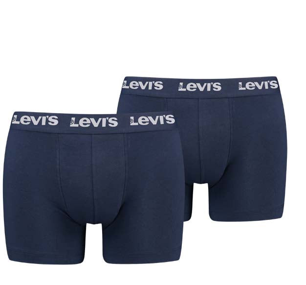 Levi's Navy Logo Boxer Brief 2 Pack