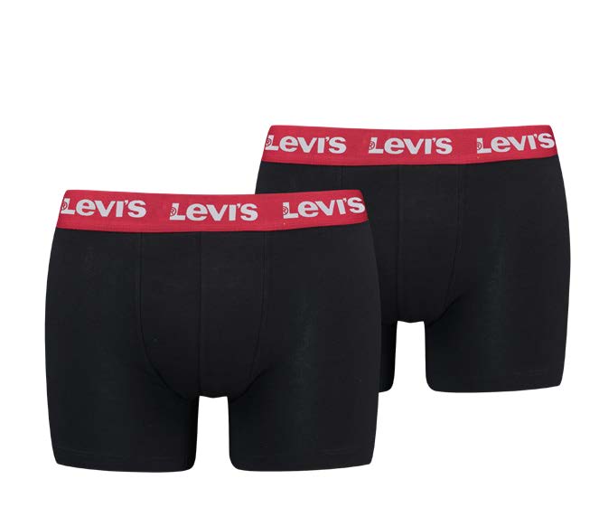 Levi's Black Logo Boxer Brief 2 Pack