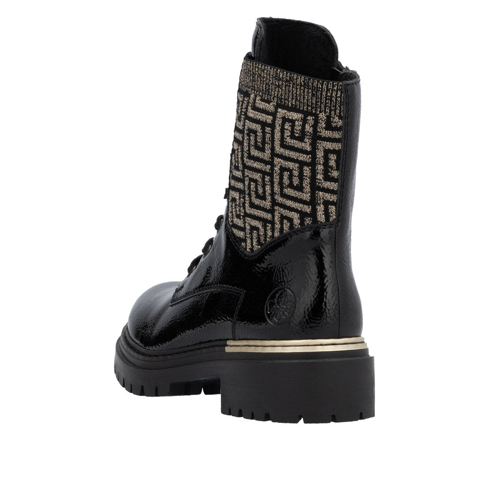 Rieker 72607-00 Black Gold Boots