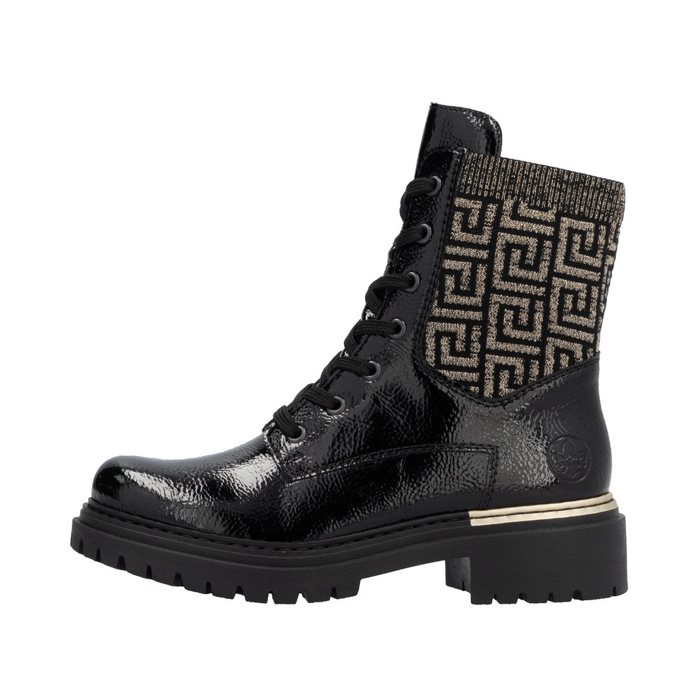 Rieker 72607-00 Black Gold Boots