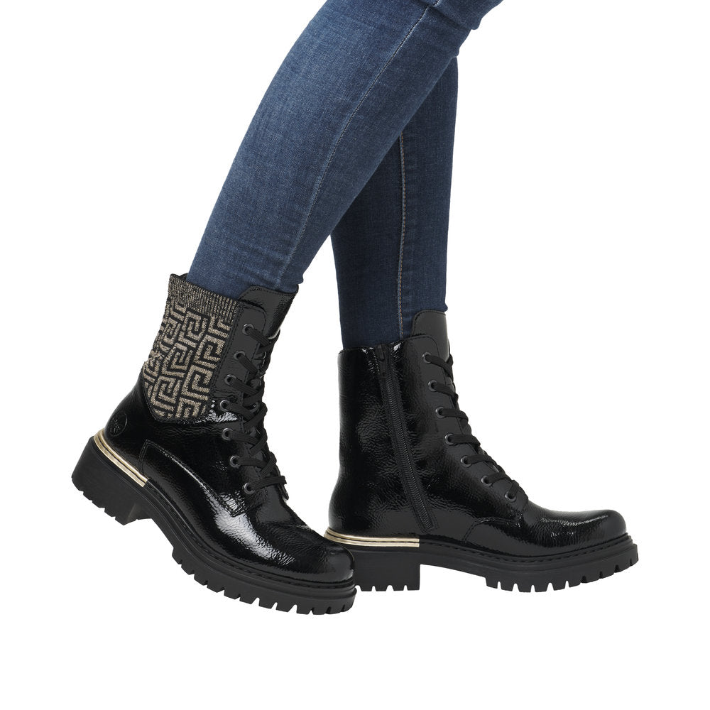 Rieker 72607-00 Black Gold Boots