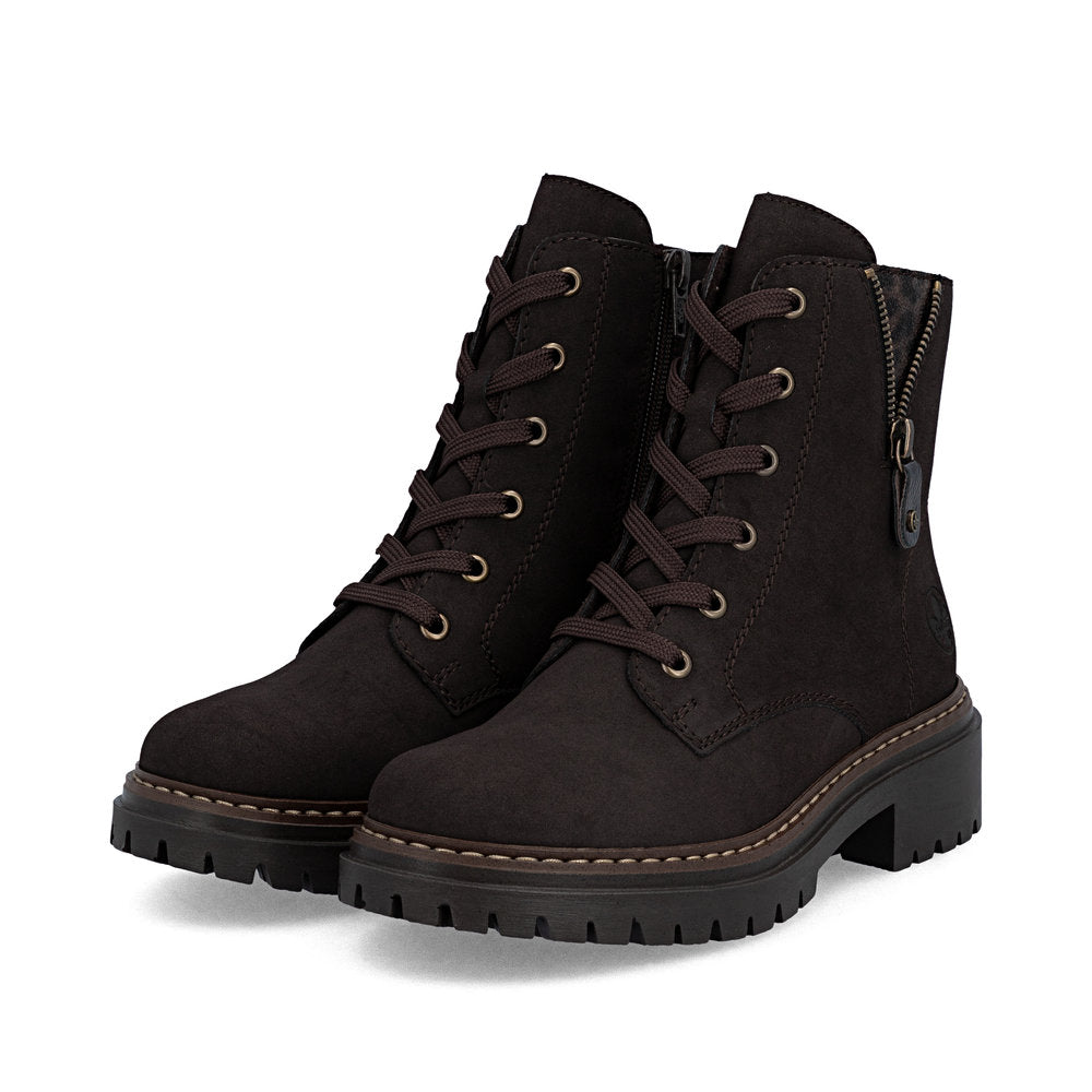 Rieker 72617-25 Brown Mid Height Boots