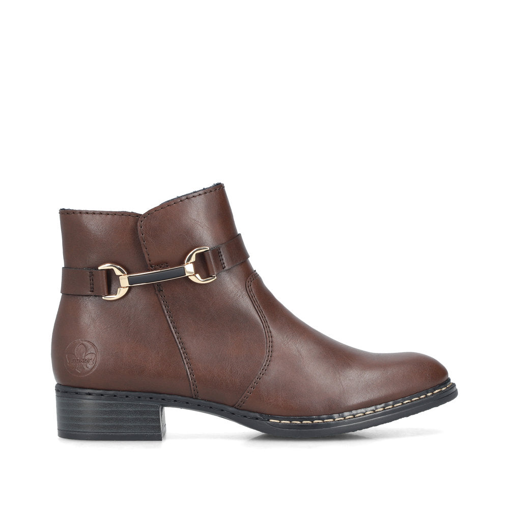 Rieker 73487-25 Brown Mid Height Boots