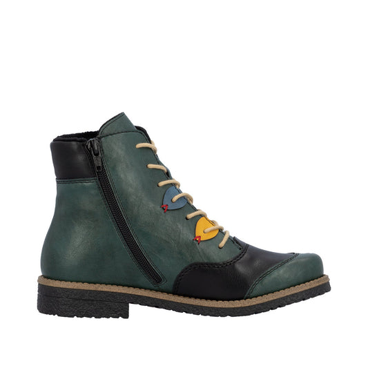 Rieker 73510-90 Green Navy Boots