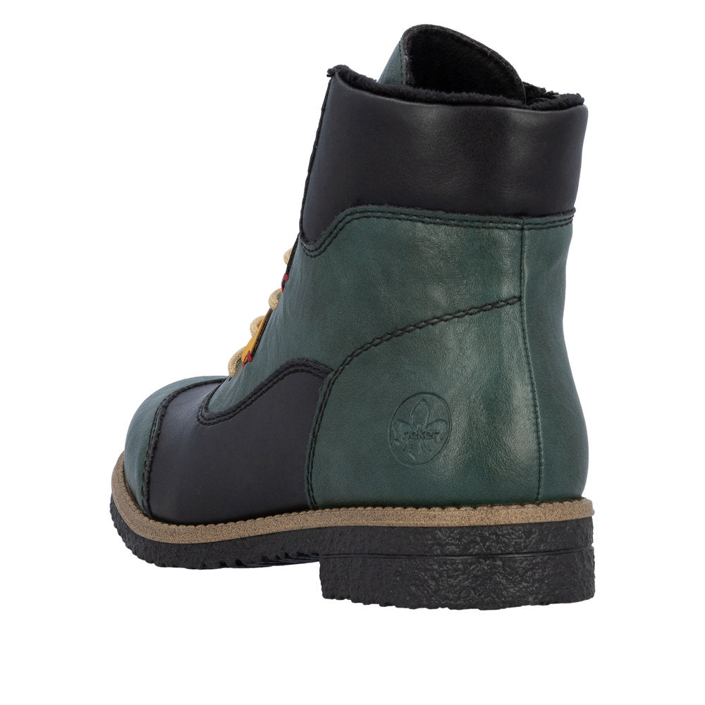 Rieker 73510-90 Green Navy Boots