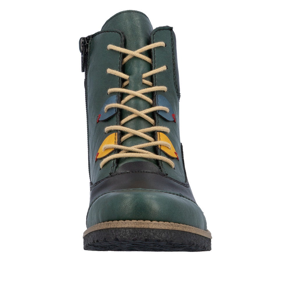 Rieker 73510-90 Green Navy Boots
