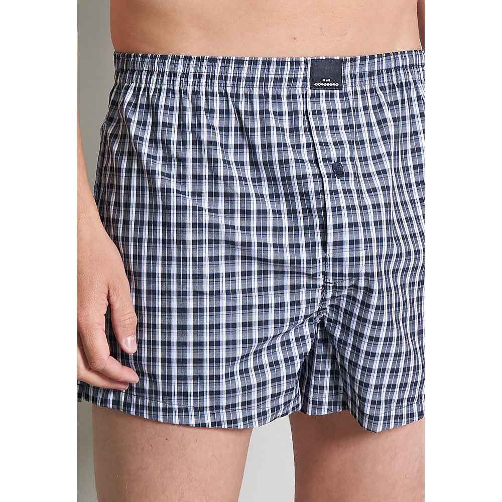 Götzburg 742598 624 Blue Woven Boxer Shorts 2 Pack
