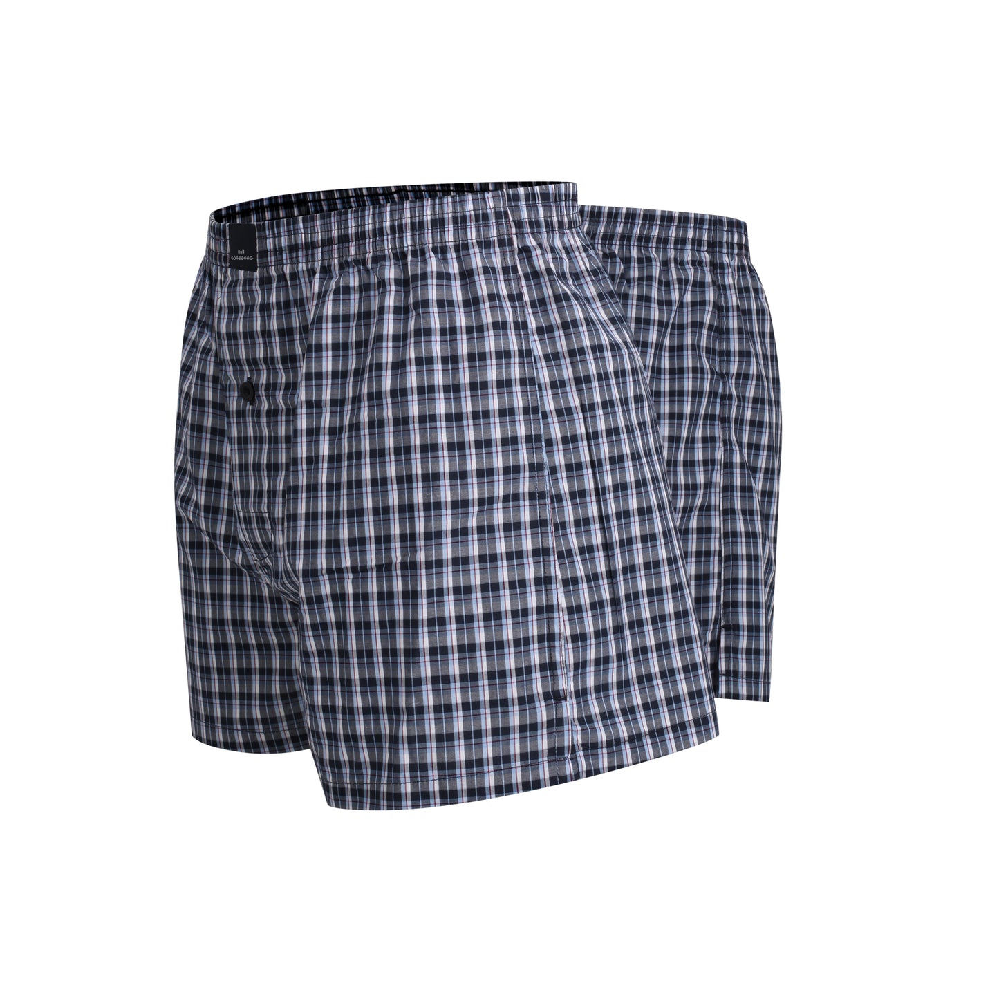 Götzburg 742597 5100 2 Pack Bleck Check Woven Boxer Shorts