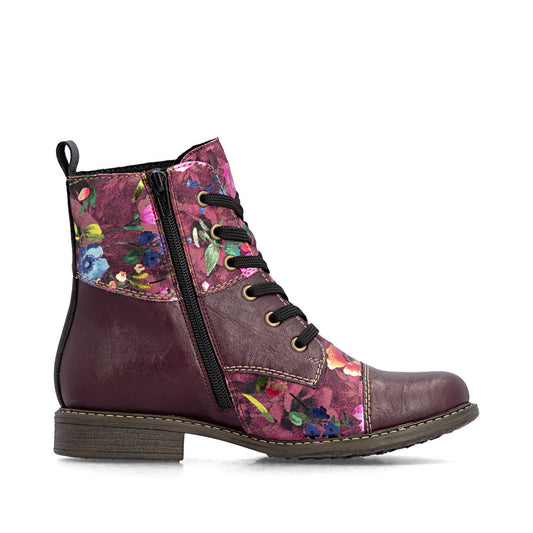 Rieker 74800-30 Red Combination Mid Height Boots