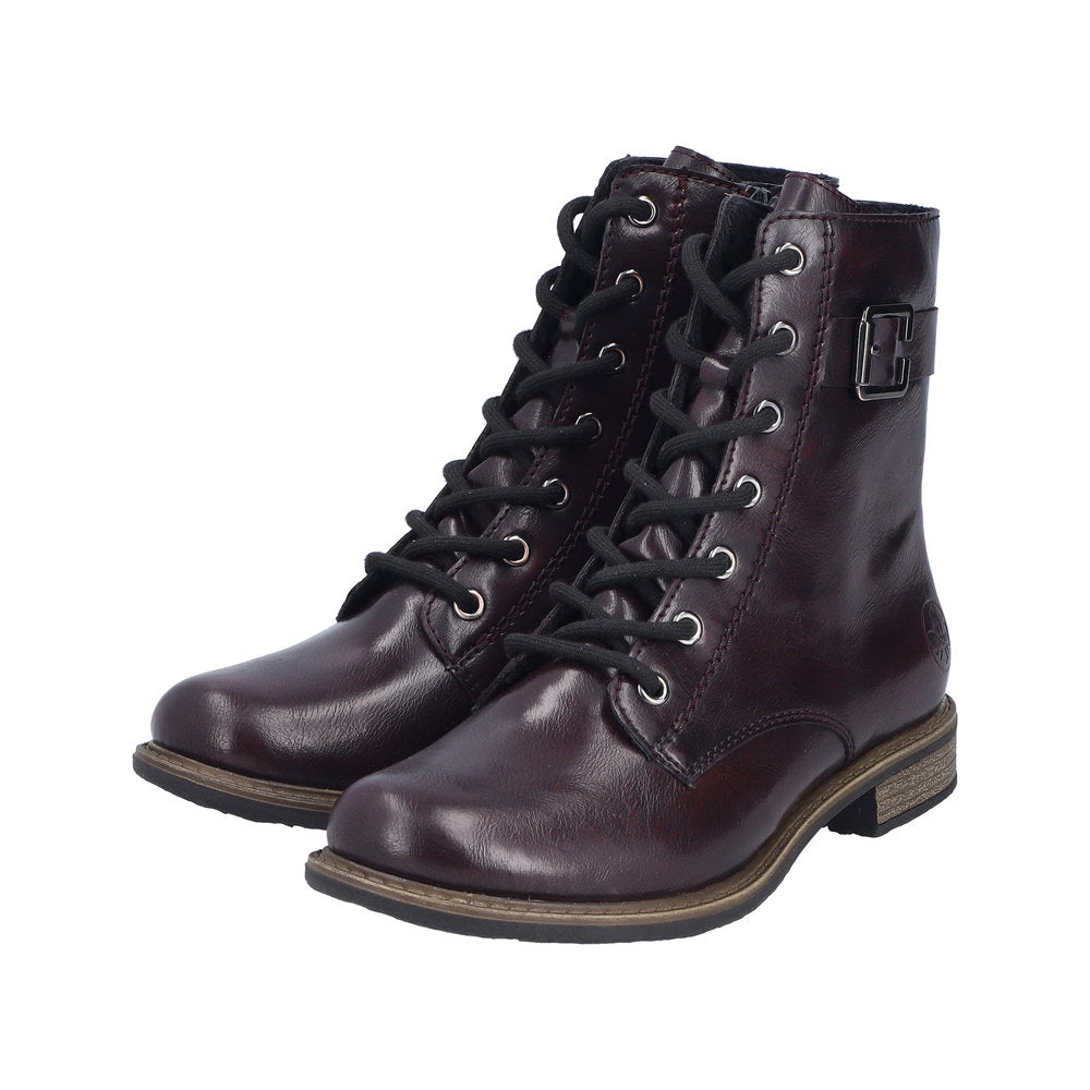 Rieker 74802-35 Black Red Boots
