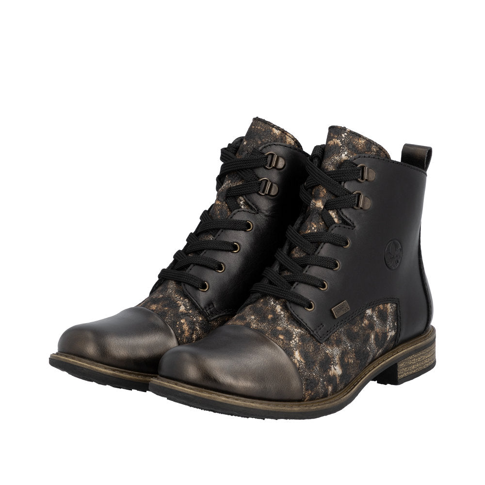 Rieker 74842-00 Black Bronze Boots