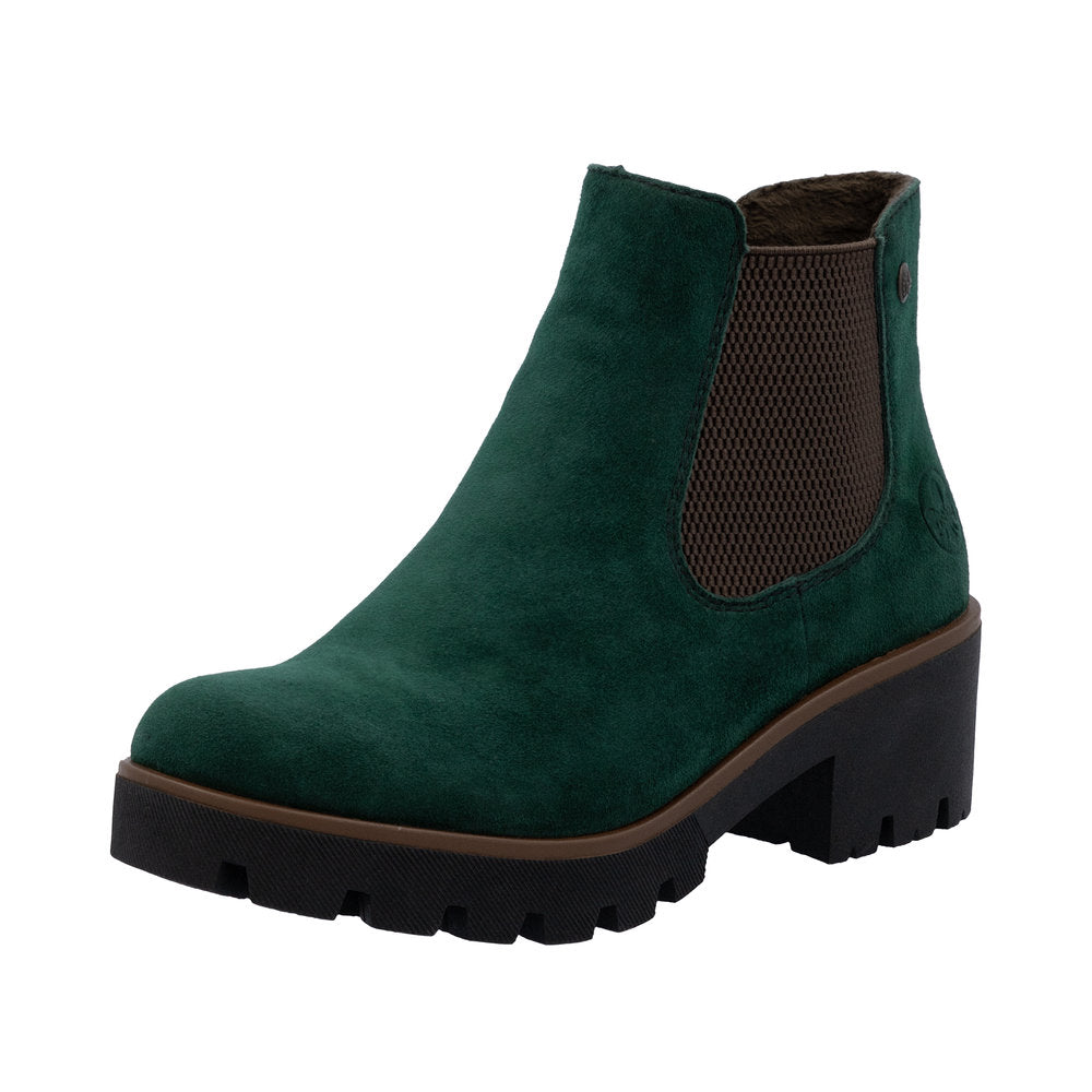 Rieker Amalia Women's Ankle Boots – Lug Sole, Slip-On, 2-Inch Heel, Comfy & Stylish