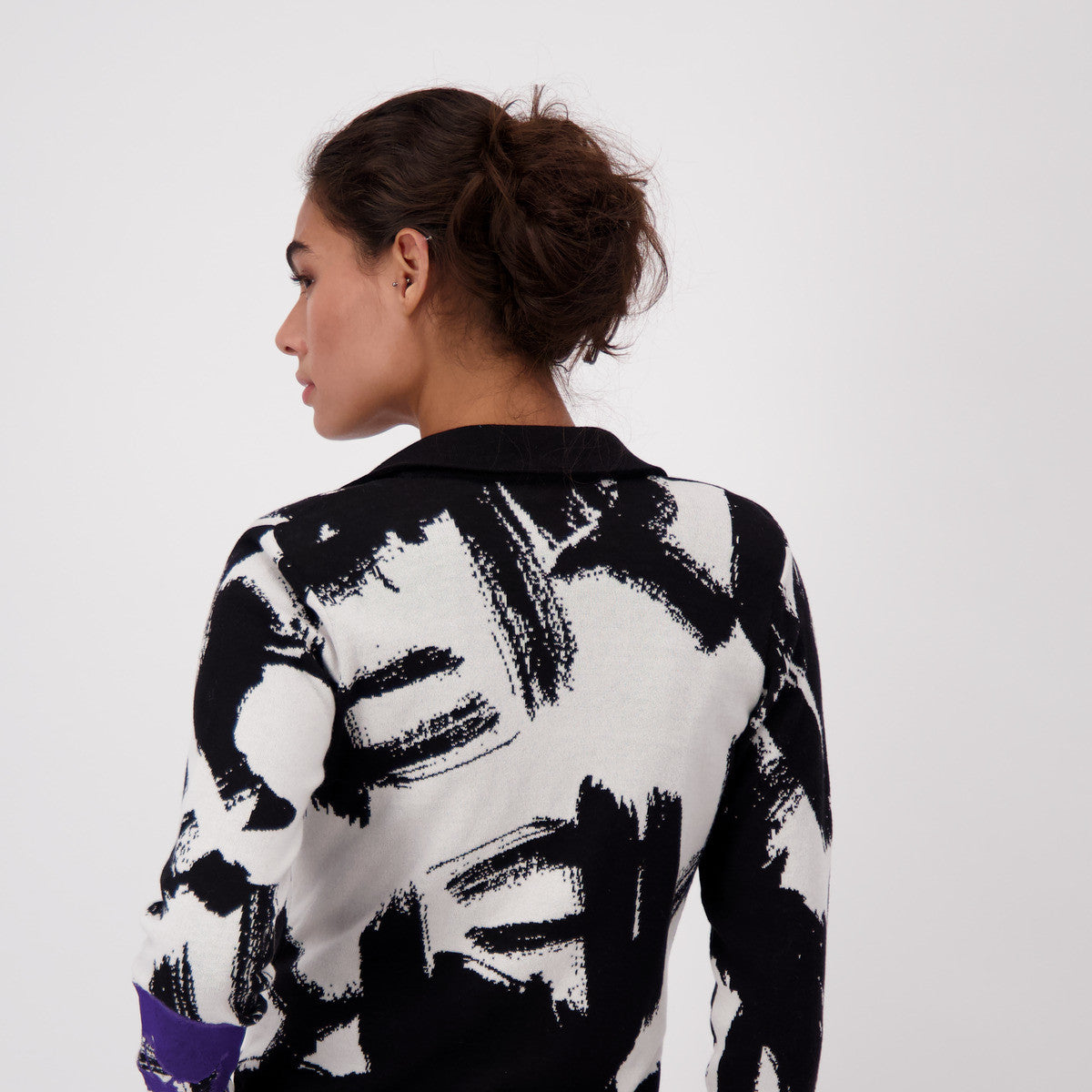 Monari 807224 998 Black Pattern Jacket
