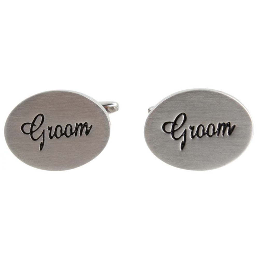 The Groom Oval Wedding Cufflinks