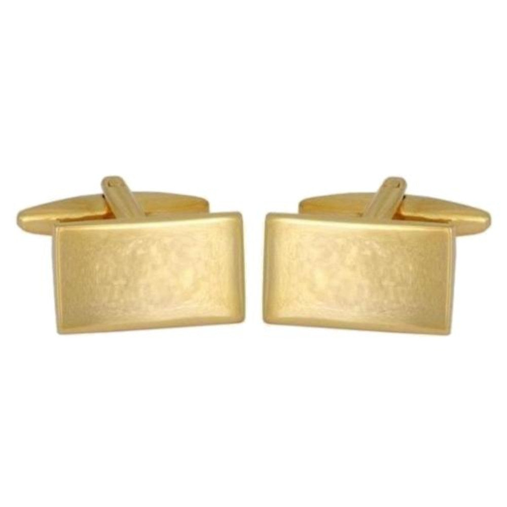 Wallace Shiny Rectangle Gold Cufflinks