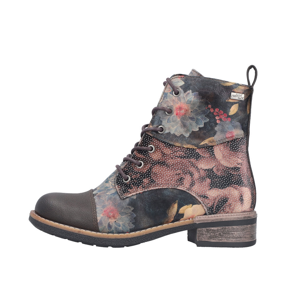 Rieker 94611-91 Multicolor Floral Boots