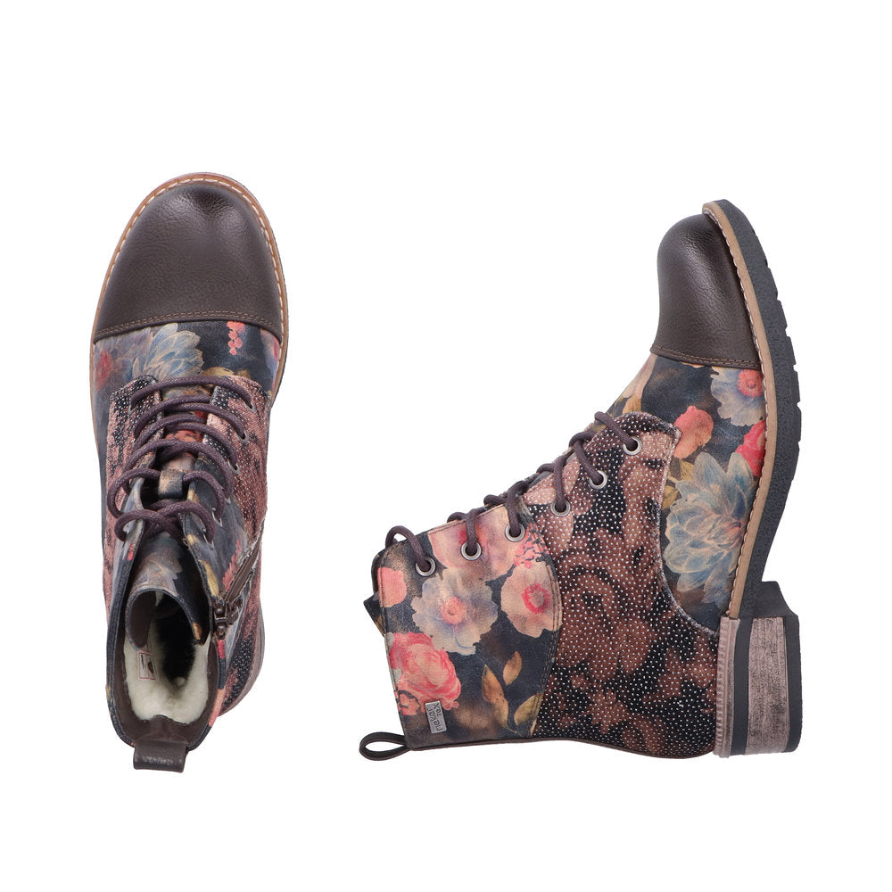 Rieker 94611-91 Multicolor Floral Boots