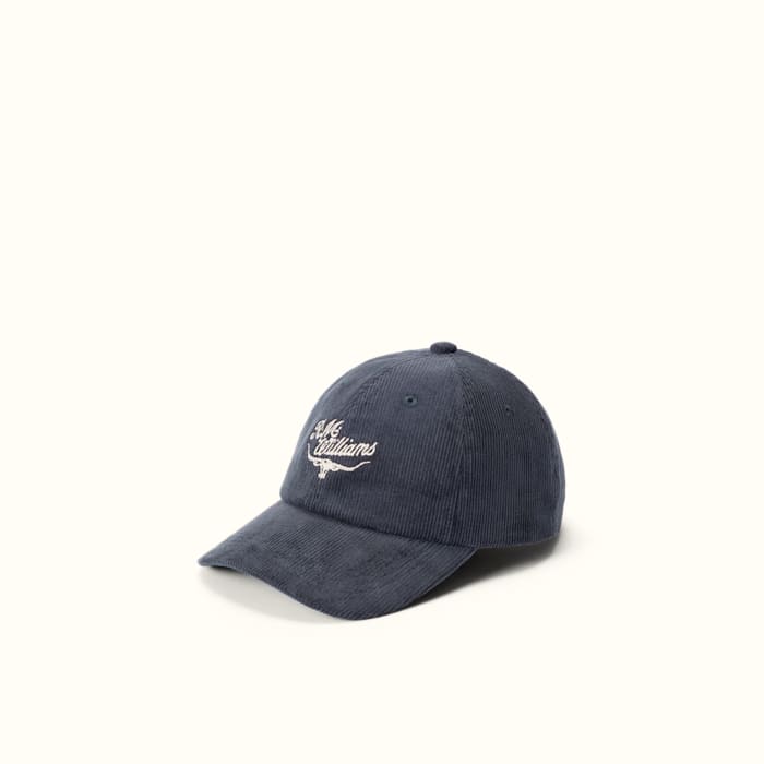 RM Williams Script Longhorn Slate Cord Cap