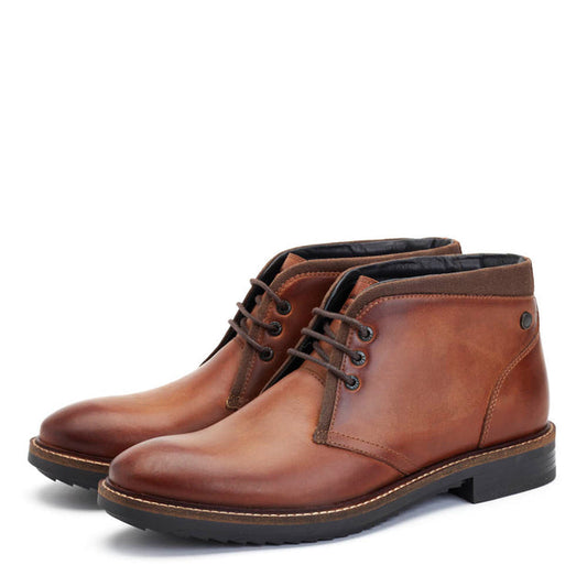 Base London Bartlett Tan Pull Up Chukka Boot