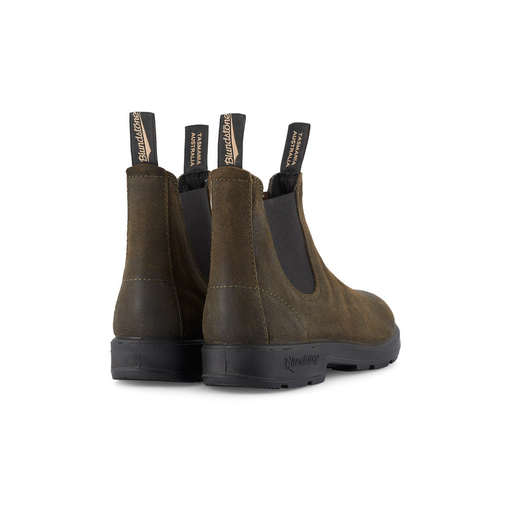 Blundstone 1615 Dark Olive Rub Suede Boots