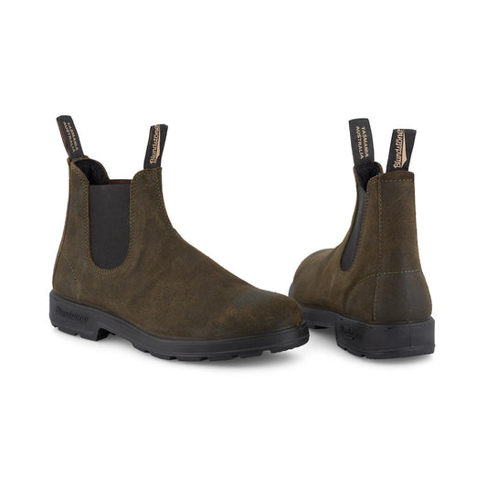 Blundstone 1615 Dark Olive Rub Suede Boots