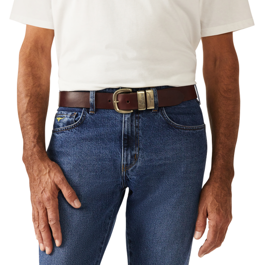 RM Williams Drover Mid Brown Belt