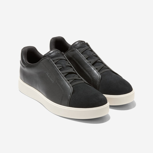 Cole Haan GrandPro Luxe Black Suede / Ivory Slip-On Sneakers
