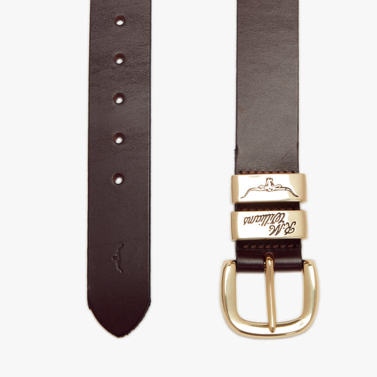RM Williams Drover Chestnut 1 1/2 Inch 3 Piece Solid Hide Belt