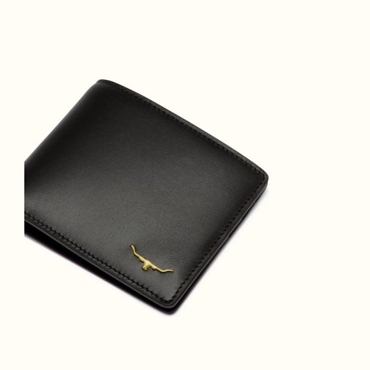 RM Williams R.M.W. City Slim Black Bi-Fold Wallet