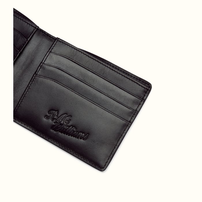 RM Williams R.M.W. City Slim Black Bi-Fold Wallet