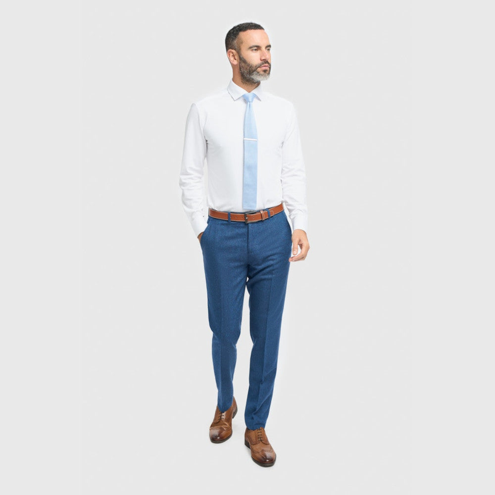 Cavani Wallace Blue Tweed Trouser