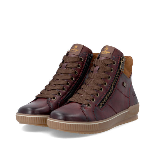 Remonte D0772-37 Red Combination Mid Height Boots
