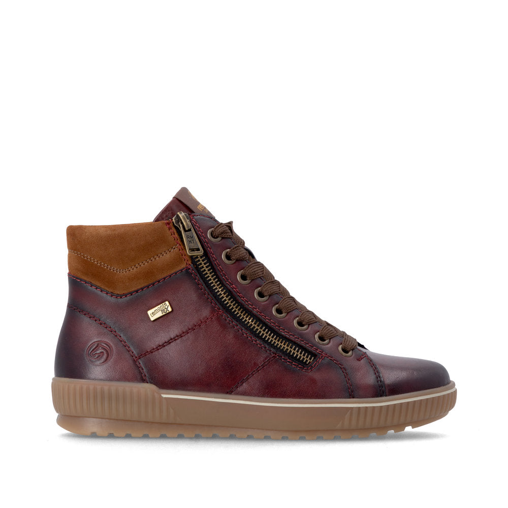 Remonte D0772-37 Red Combination Mid Height Boots