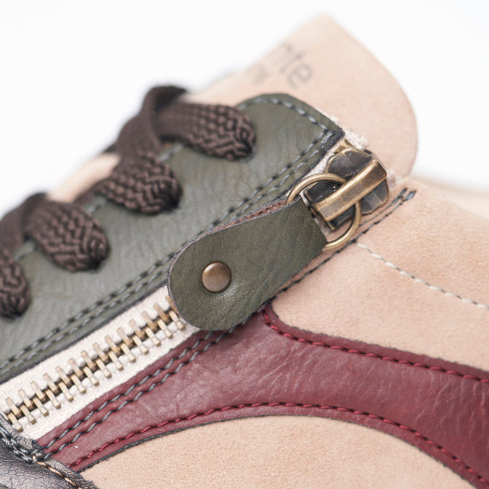 Remonte D0J01-54 Kendra Forest/Camel/Antique/Wine Trainers