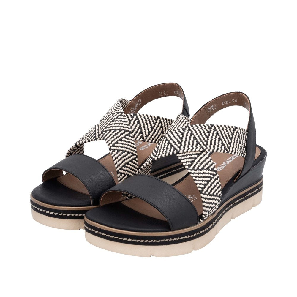Remonte D2L54-03 Black Sandals