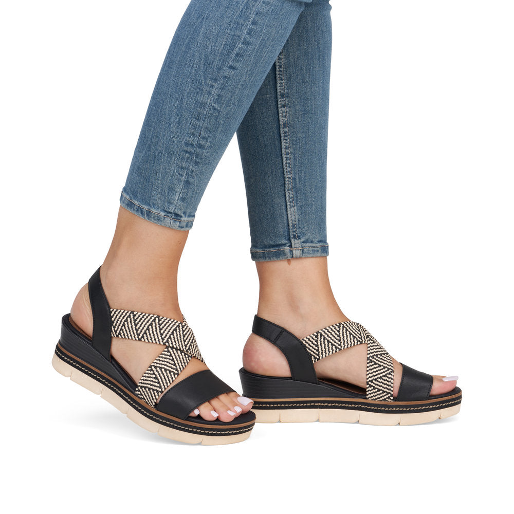 Remonte D2L54-03 Black Sandals