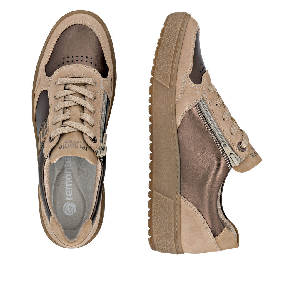 Remonte D2T01-61 Sand/Bronze Trainers