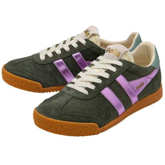 Gola Elan Glitz Dark Khaki/Lilac/Green Mist Trainers