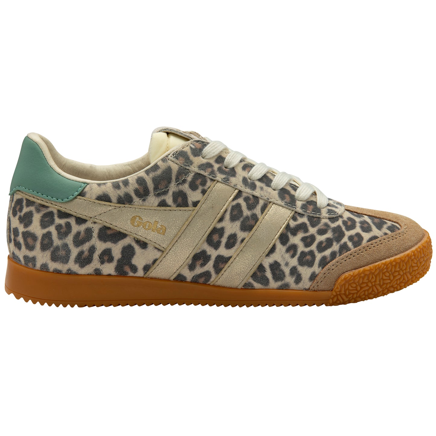 Gola Elan Safari Snow Leopard/Light Caramel/Gold/Green Mist Trainers