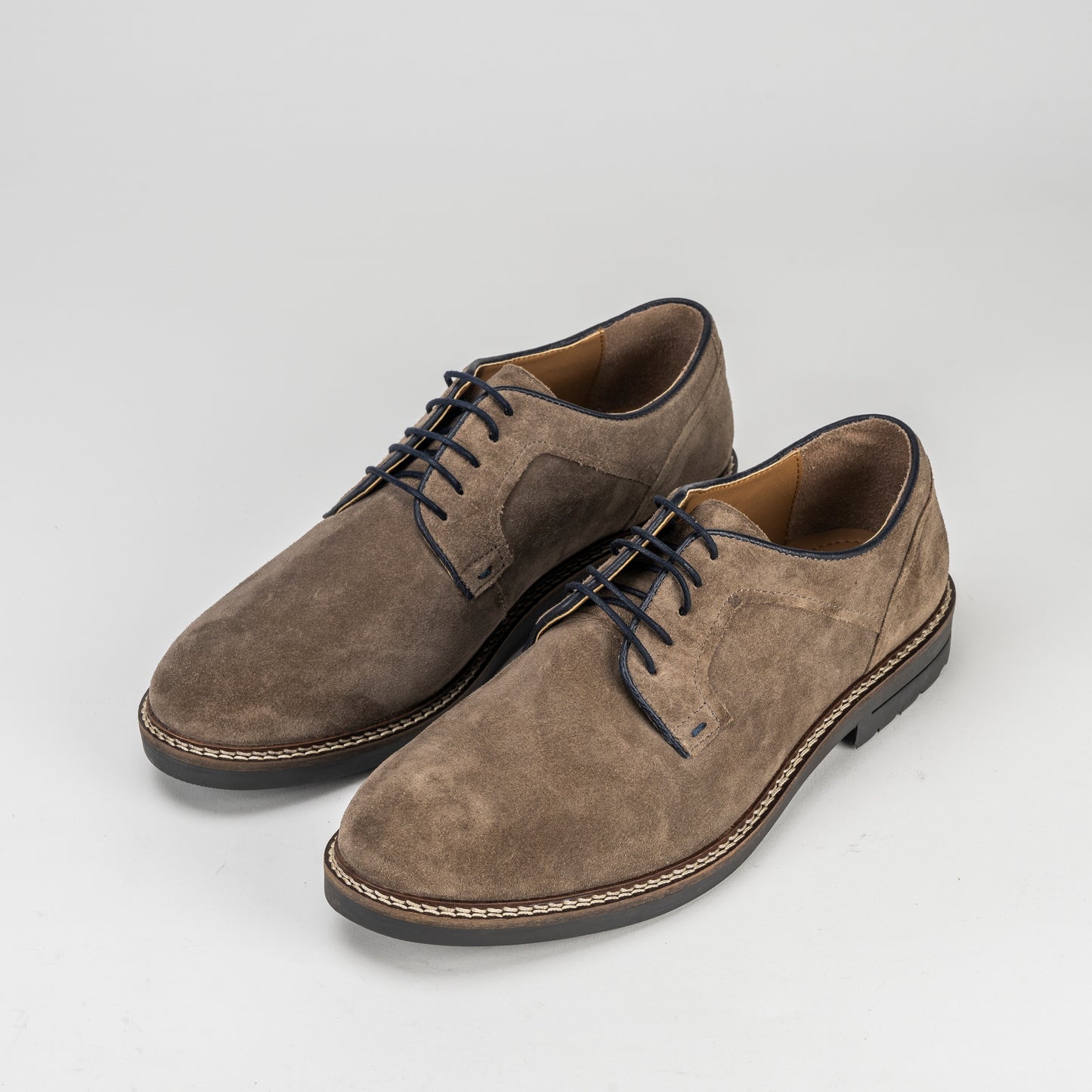 Sloane Elliot Taupe Suede Lace Up Shoes