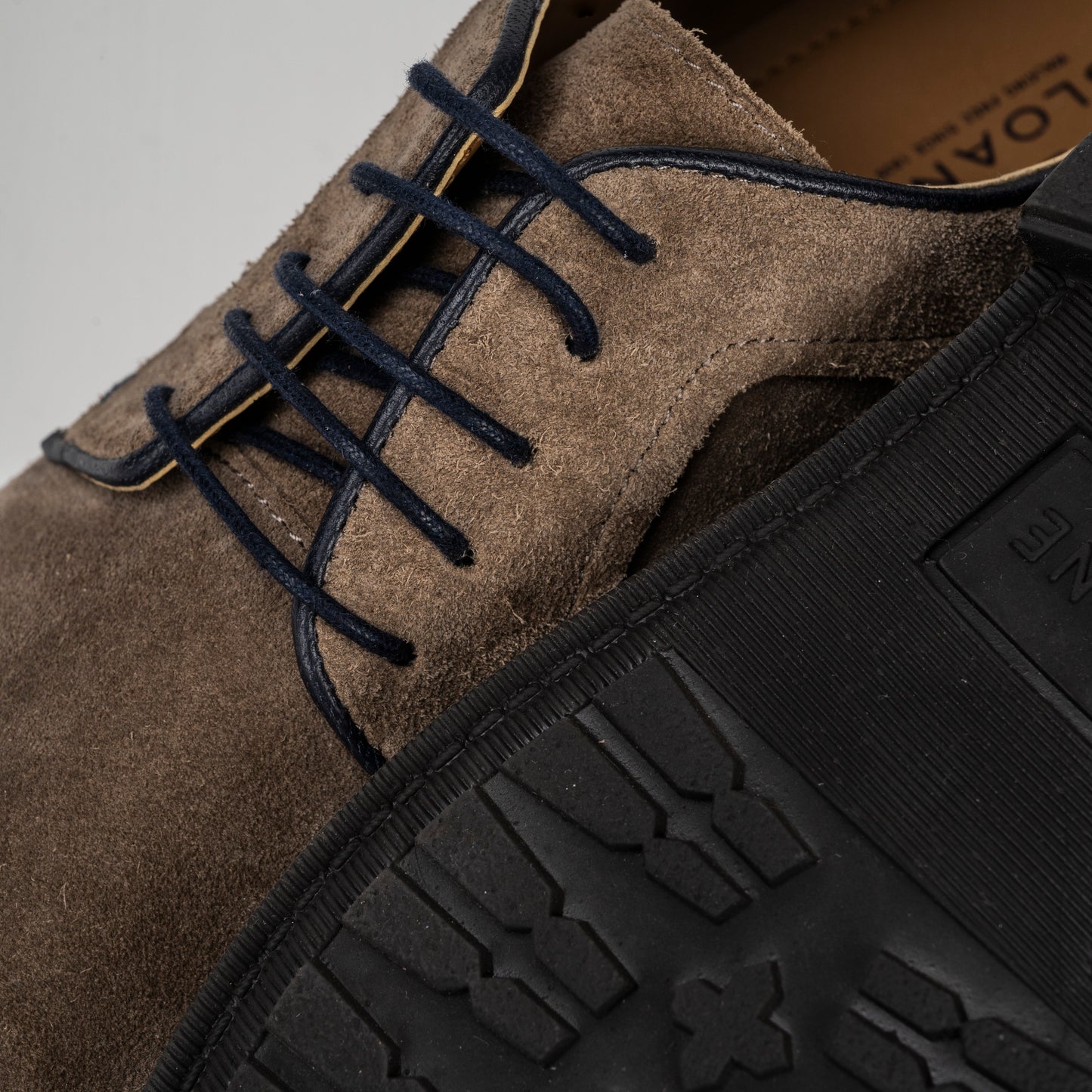 Sloane Elliot Taupe Suede Lace Up Shoes