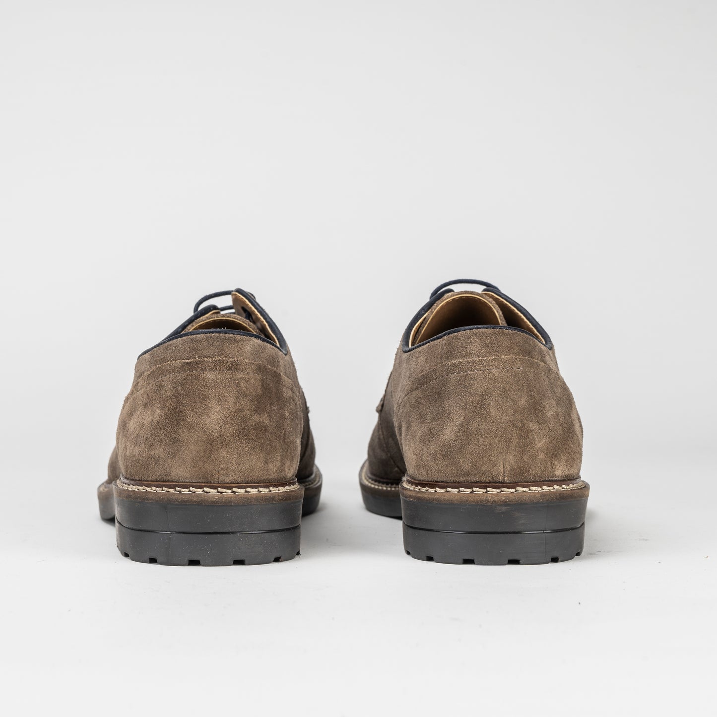 Sloane Elliot Taupe Suede Lace Up Shoes