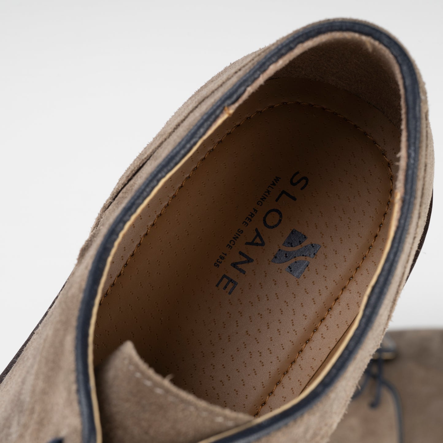 Sloane Elliot Taupe Suede Lace Up Shoes