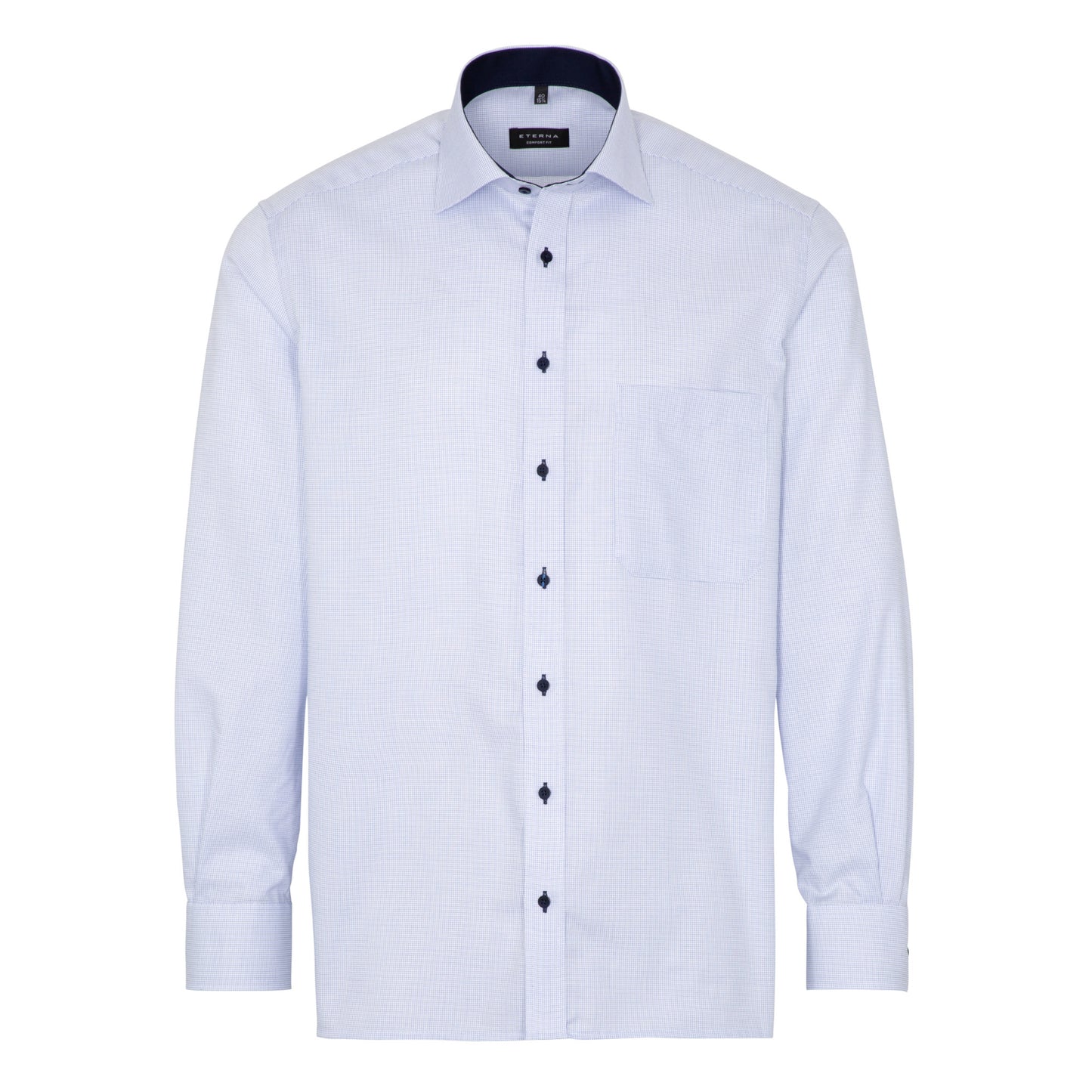 Eterna 4671 11 E147 Blue Comfort Fit Dress Shirt